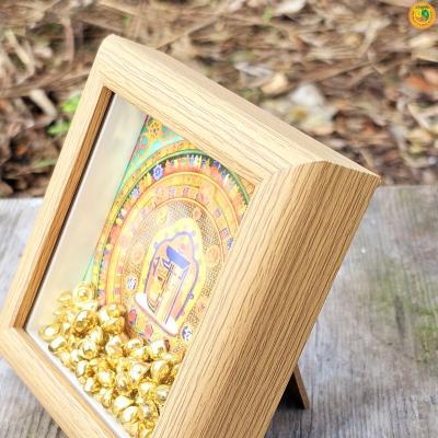Tranh lưu niệm để bàn mandala kalachakra và thỏi vàng mẫu 4